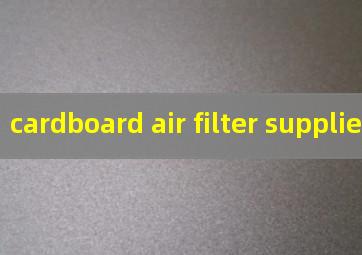 cardboard air filter supplier